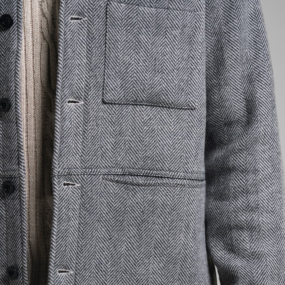 Wool Jacket Fagersta Herringbone Black