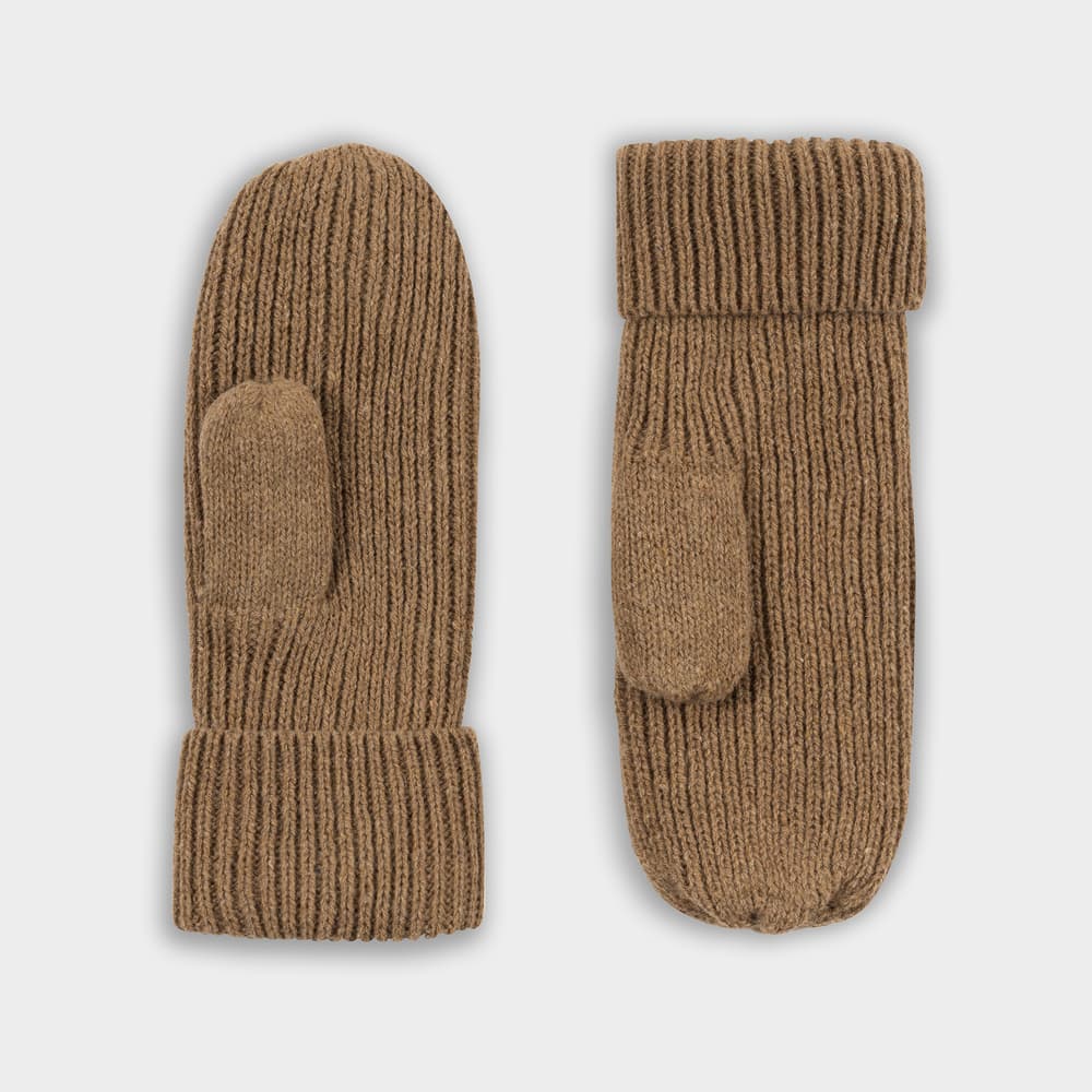Mittens Vantaa Wool Camel Brown
