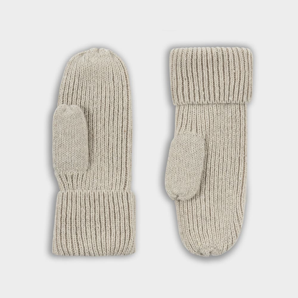 Mittens Vantaa Wool Pearl White