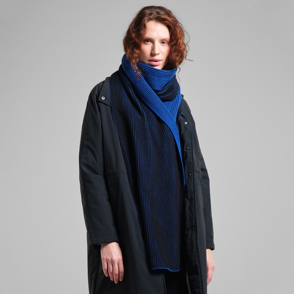 Scarf Norrfors Brioche Black/Blue