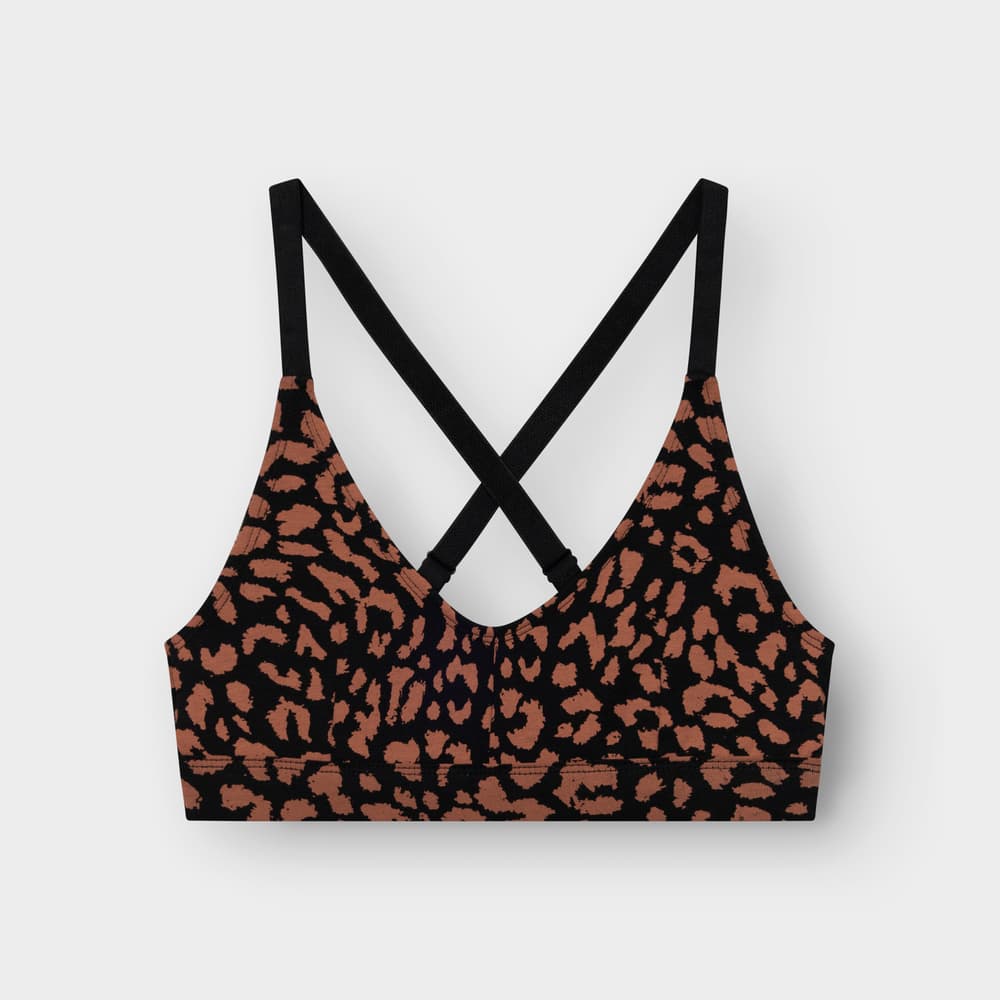 Soft Bra Junsele Leopard Terracotta Red
