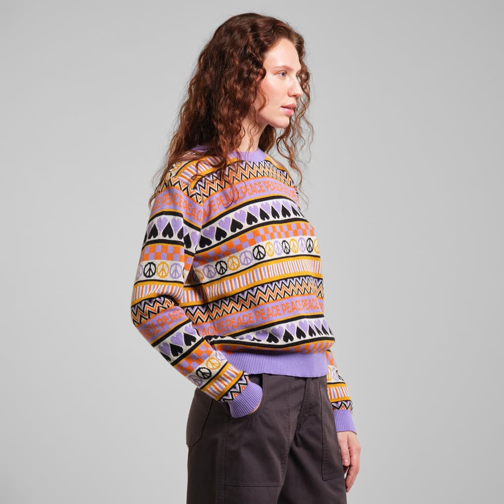 Sweater Arendal Peace Purple