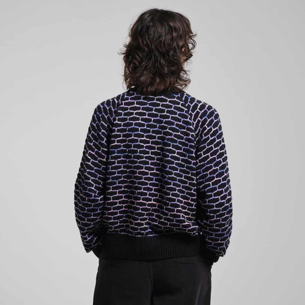 Sweater Husie Honey Comb Black