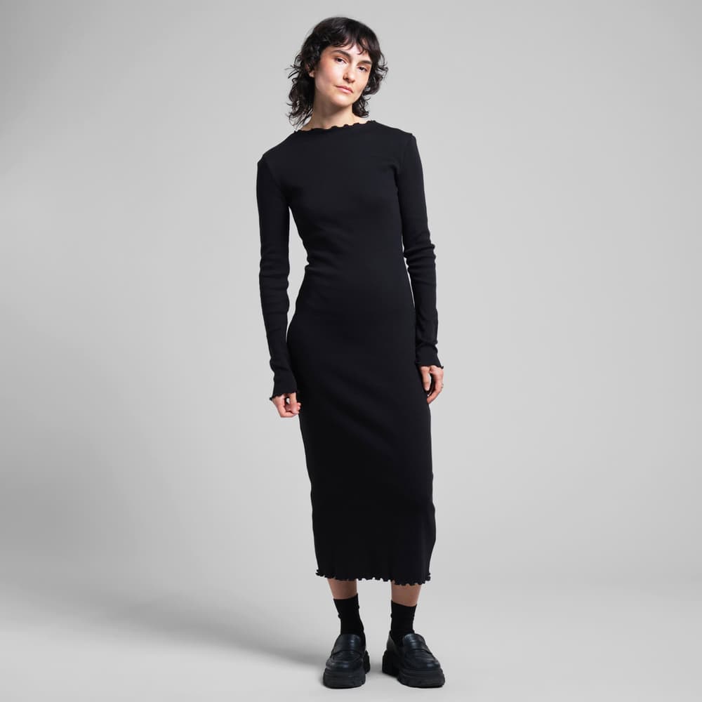Rib Dress Lofta Black