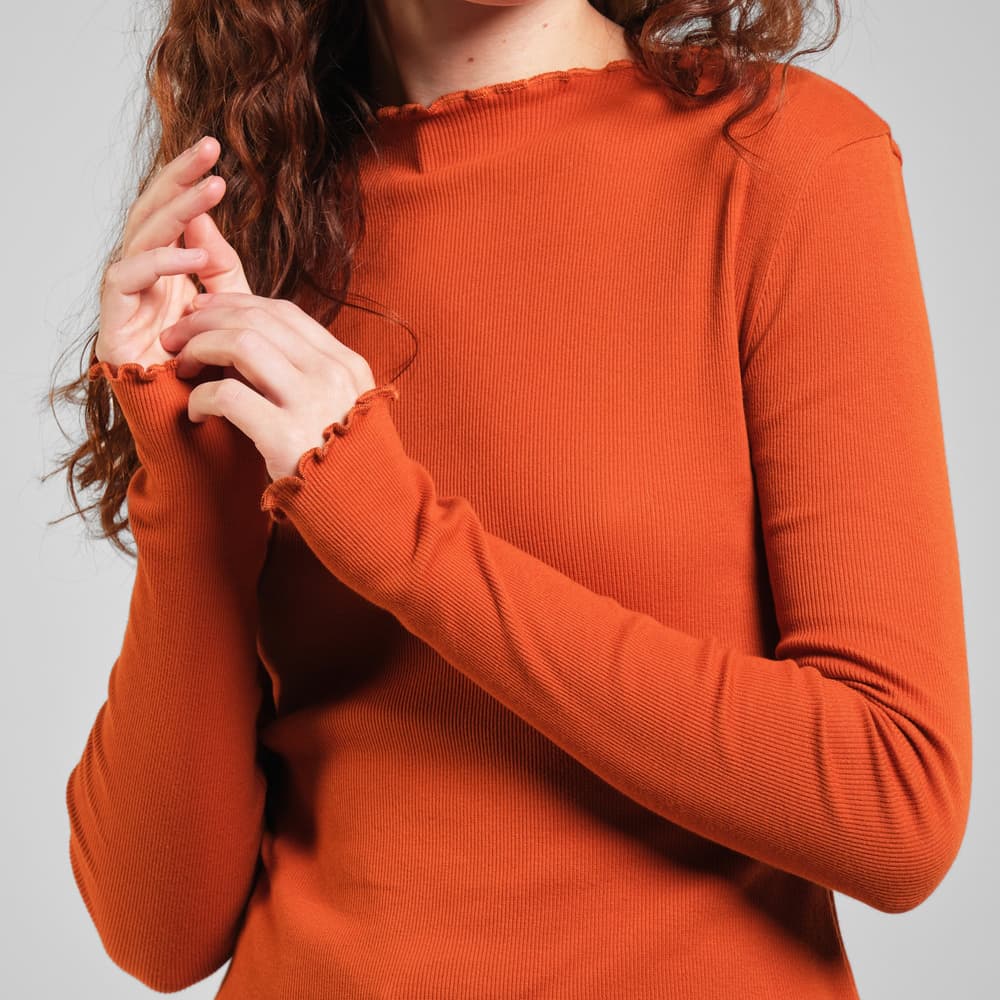 Rib Top Ryd Cinnamon Orange