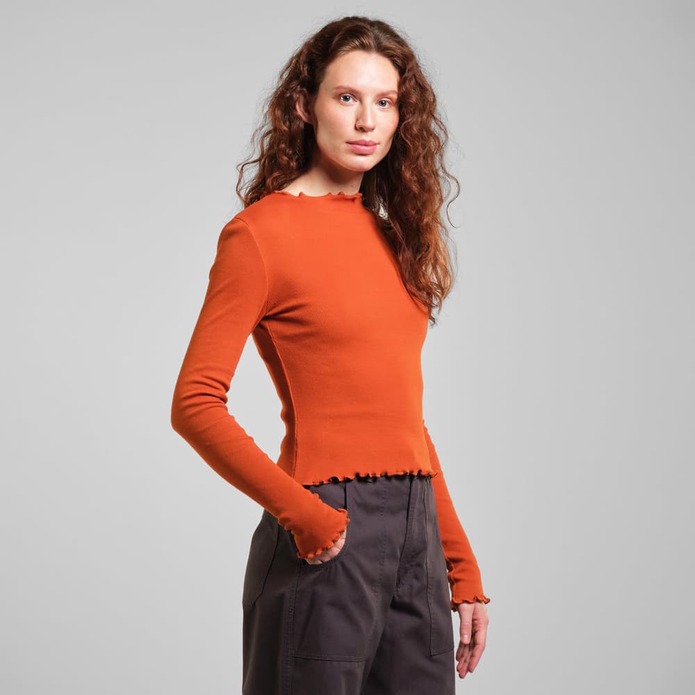 Rib Top Ryd Cinnamon Orange