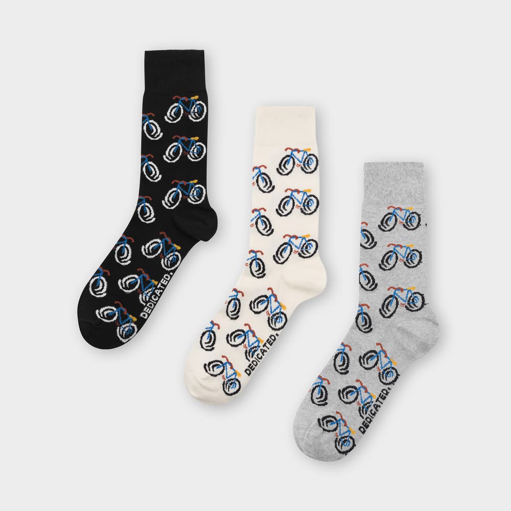 Socks Sigtuna Happy Bike AOP 3-pack