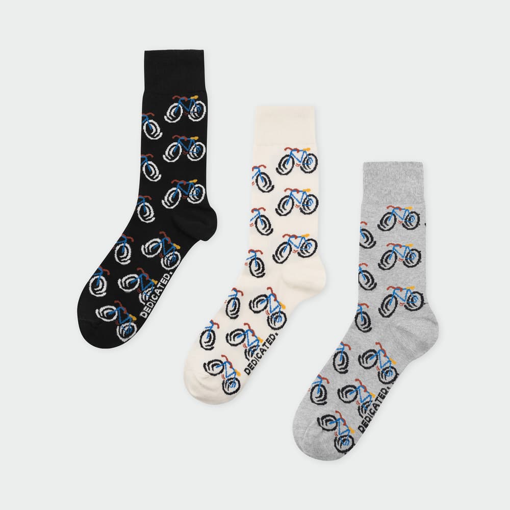 Socks Sigtuna Happy Bike AOP 3-pack