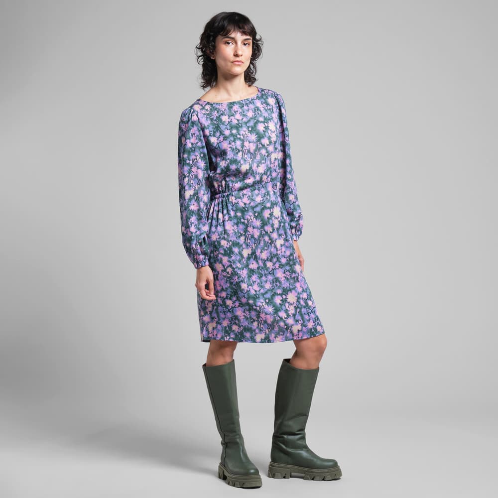 Dress Hjo Blurred Flowers Purple