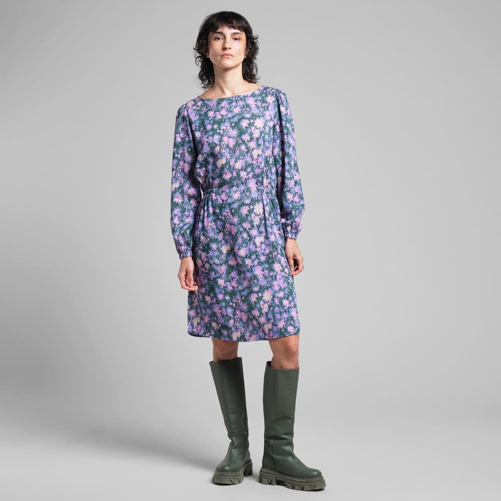 Dress Hjo Blurred Flowers Purple