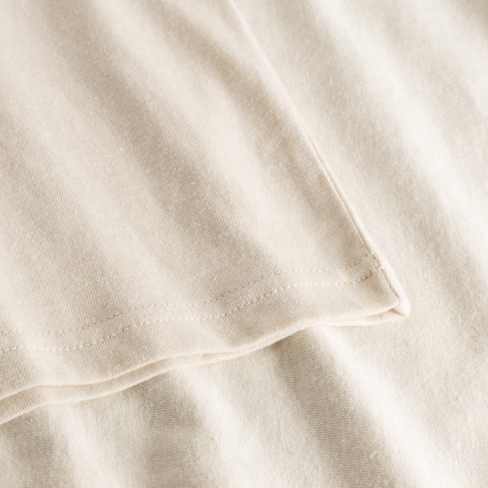 T-shirt Gustavsberg Hemp Dolphin Tail Vanilla White