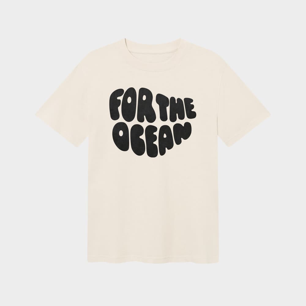 T-shirt Gustavsberg Hemp For the Ocean Vanilla White