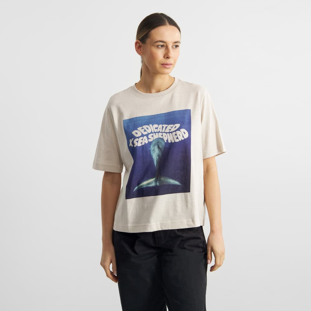 T-shirt Vadstena Hemp Dolphin Tail Vanilla White