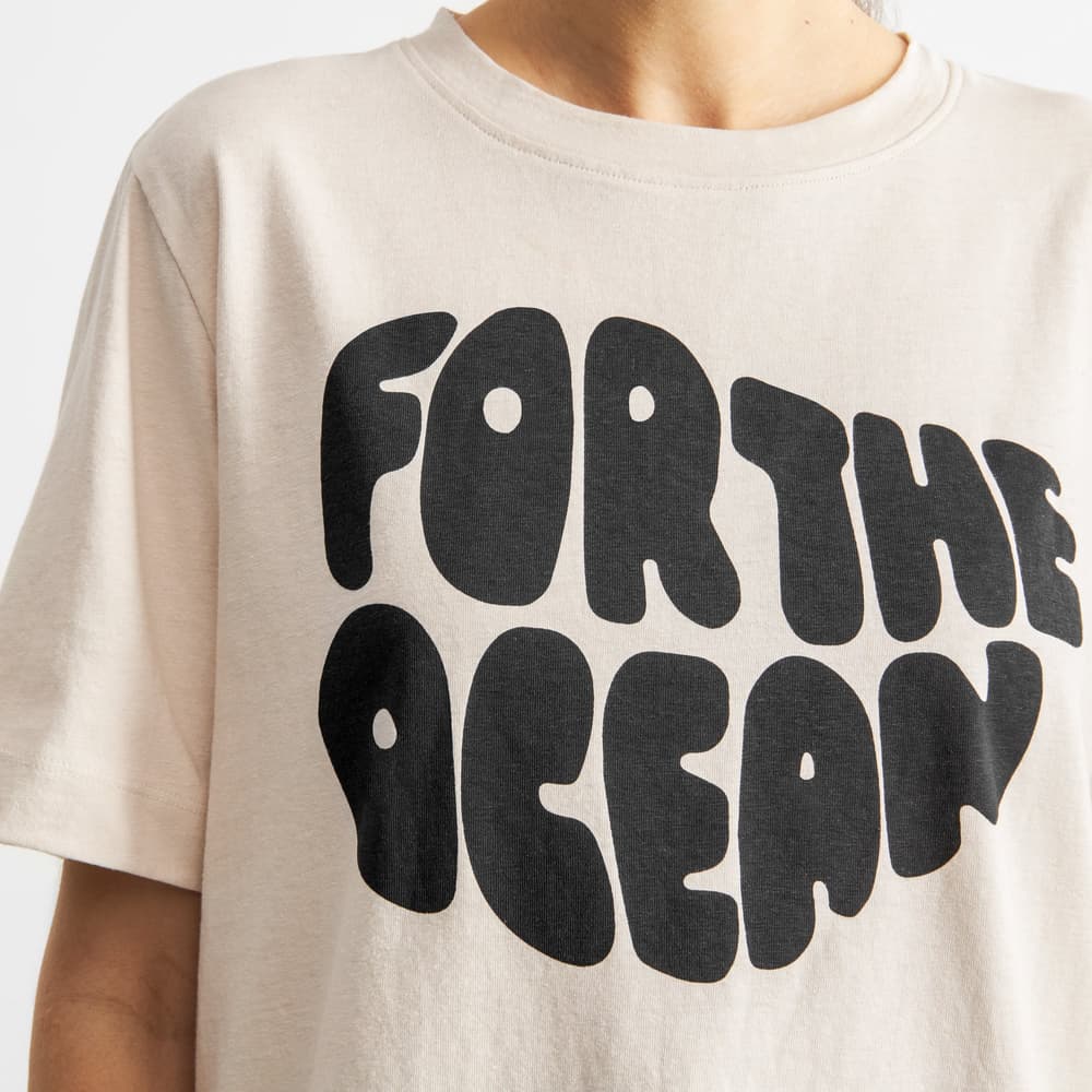 T-shirt Vadstena Hemp For the Ocean Vanilla White