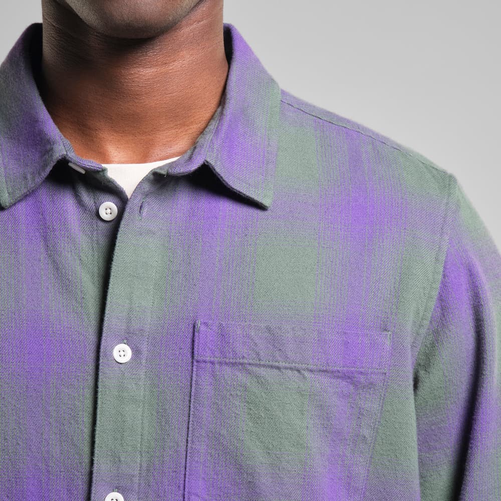 Shirt Rute Flannel Shadow Check Purple