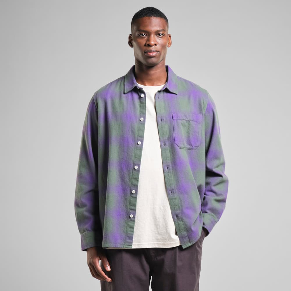 Shirt Rute Flannel Shadow Check Purple