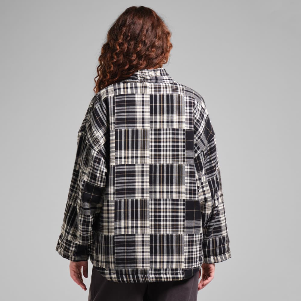 Jacket Sickla Flannel Patchwork Black