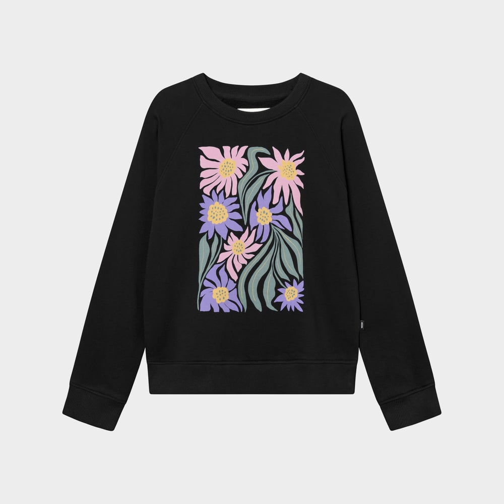 Sweatshirt Ystad Daisy Block Black