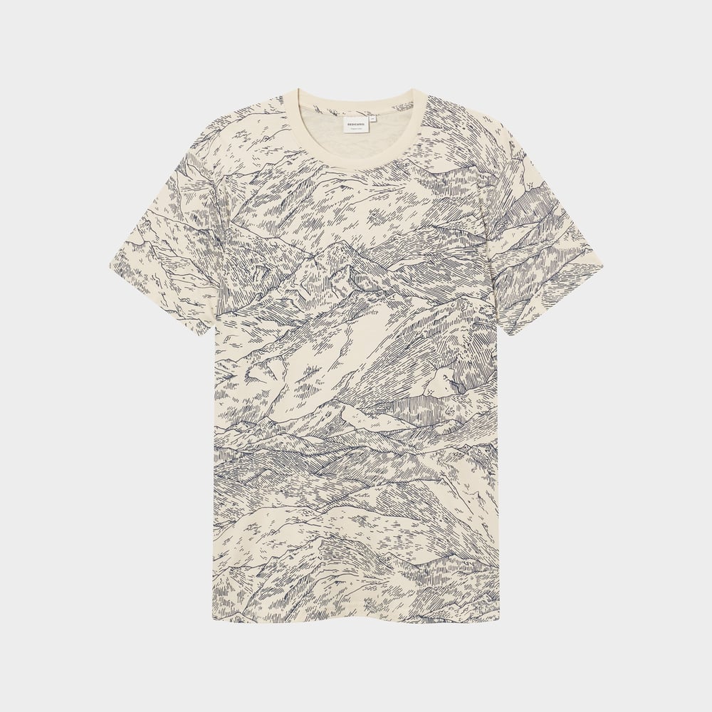 T-shirt Stockholm Mountain Horizon Oat White