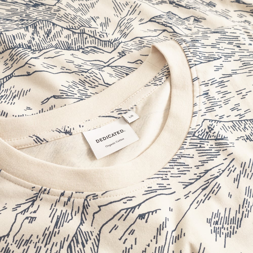 T-shirt Stockholm Mountain Horizon Oat White