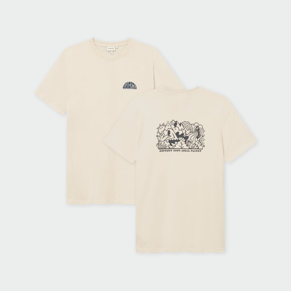 T-shirt Stockholm Rising Logo Oat White