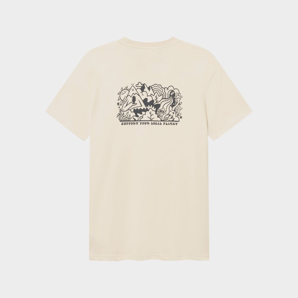 T-shirt Stockholm Rising Logo Oat White