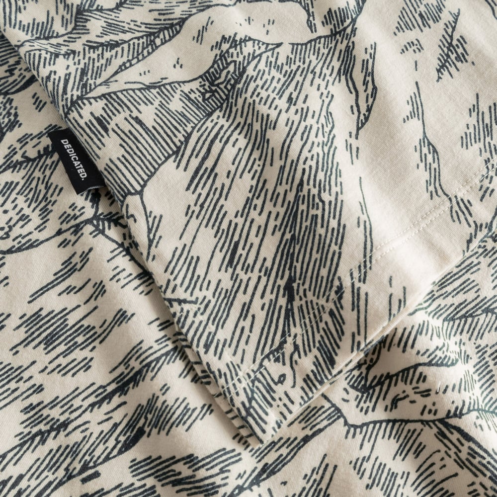 T-shirt Visby Mountain Horizon Oat White