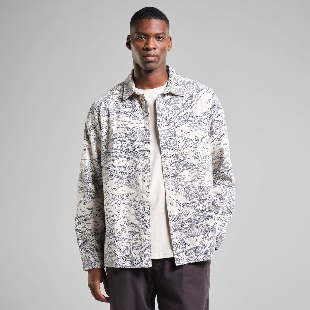 Shirt Rute Flannel Mountain Horizon Oat White