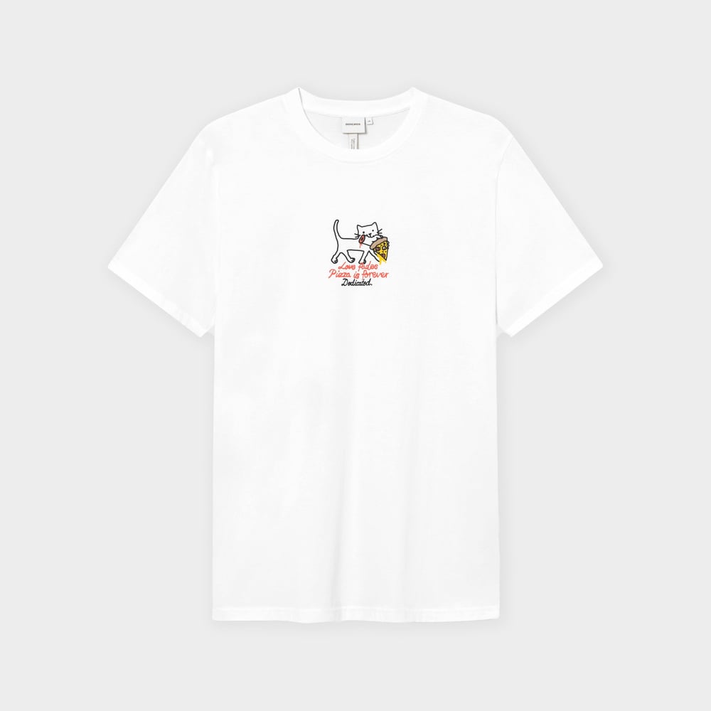 T-shirt Stockholm Pizza Love White