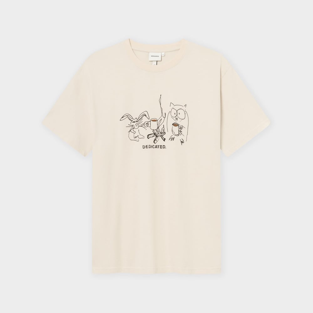 T-shirt Stockholm Coffee Friends Oat White
