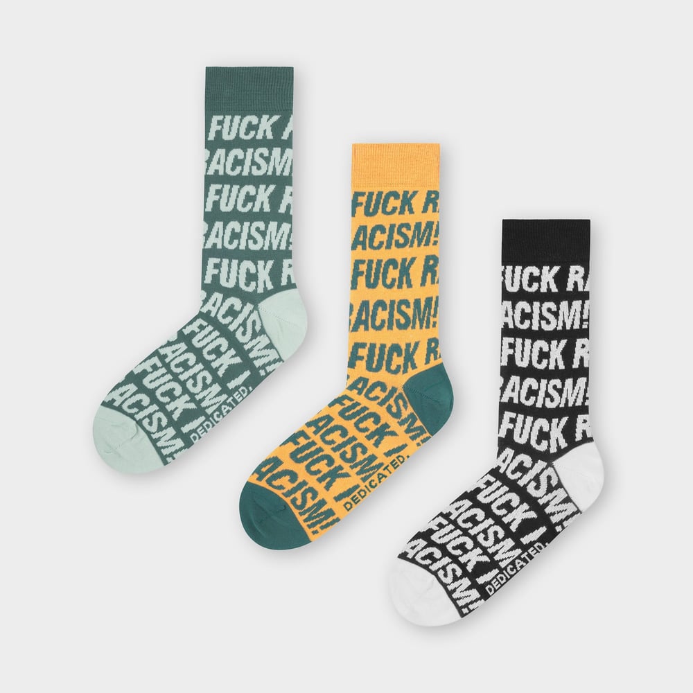 Socks Sigtuna Fuck Racism 3-pack