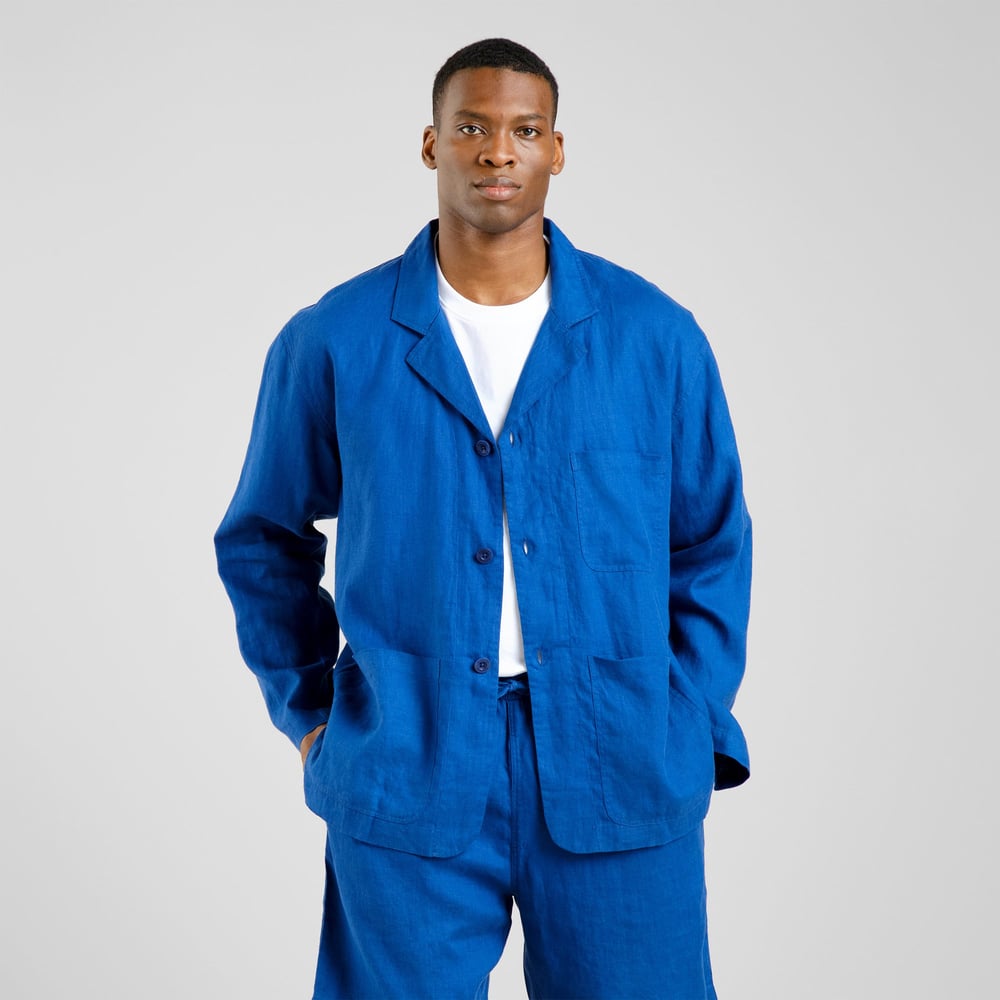 Blazer Hornstull Linen Limoges Blue