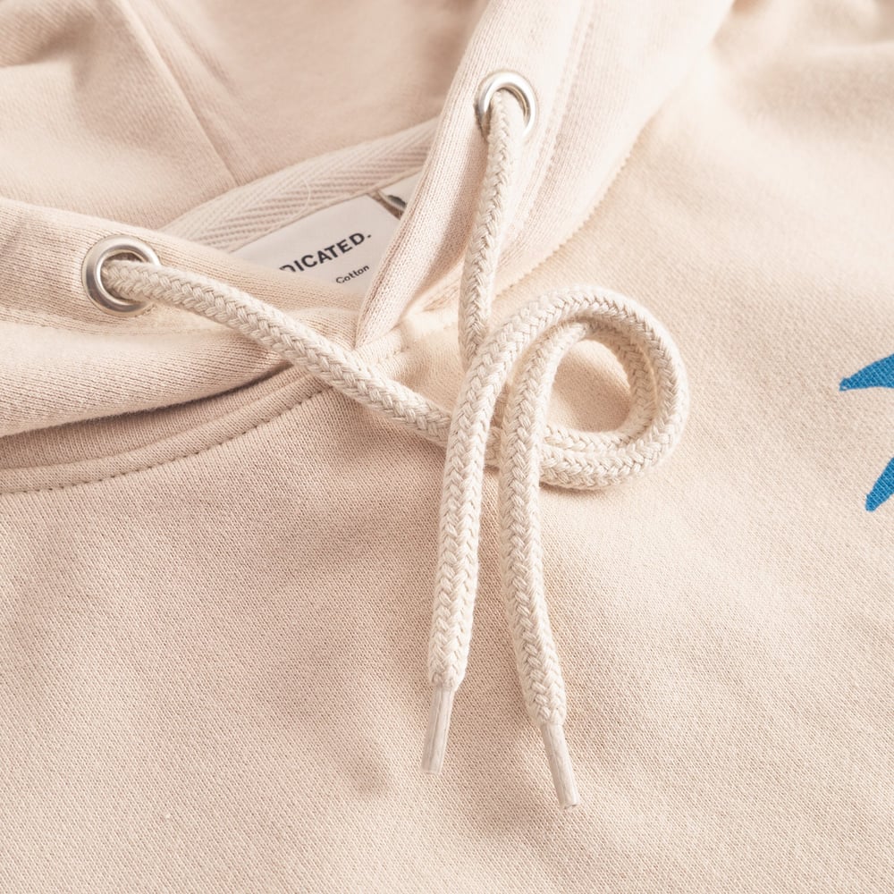 Hoodie Falun Beach Collage Oat White