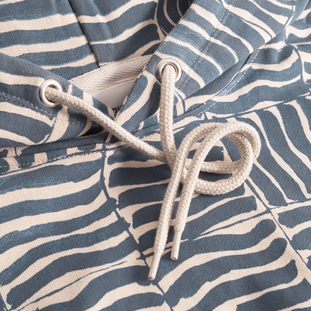 Hoodie Falun Wave Tiles Oat White