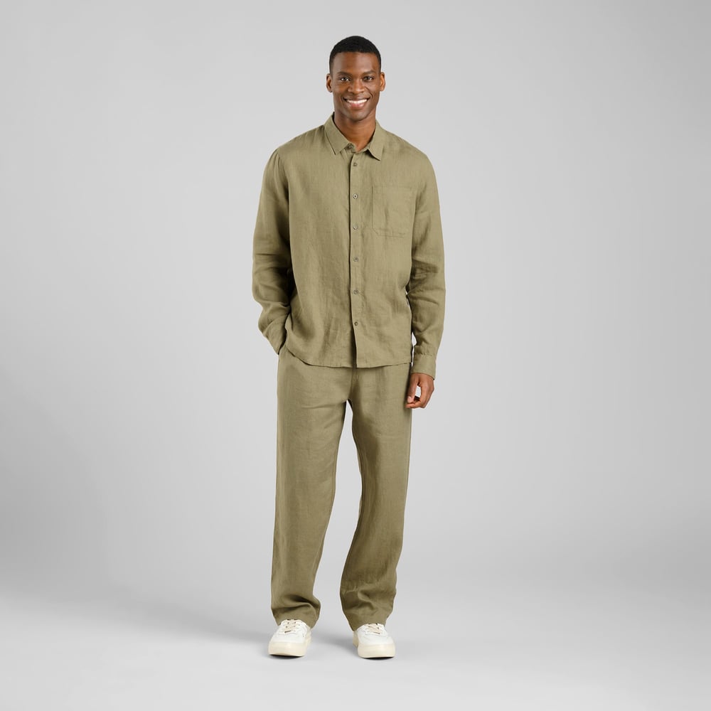 Pants Klitmoeller Linen Leaf Green