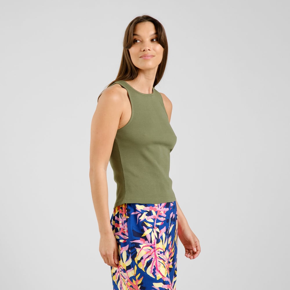 Rib Top Valdermarsvik Leaf Green