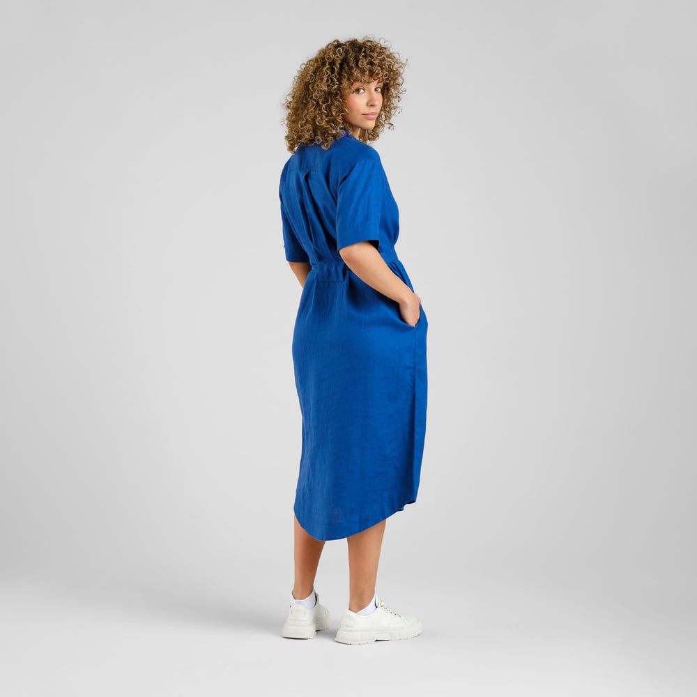 Shirt Dress Ripa Linen Limoges Blue