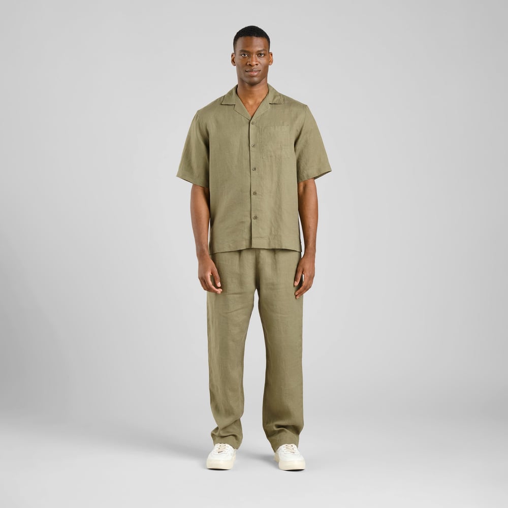 Shirt Marstrand Linen Leaf Green