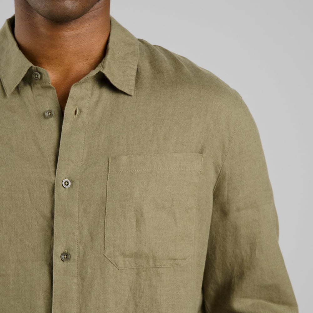 Shirt Rute Linen Leaf Green