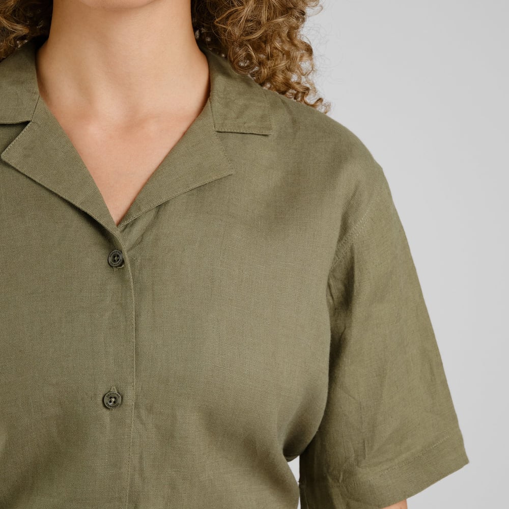 Shirt Torup Linen Leaf Green