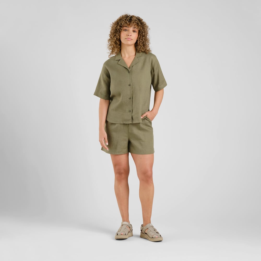 Shirt Torup Linen Leaf Green