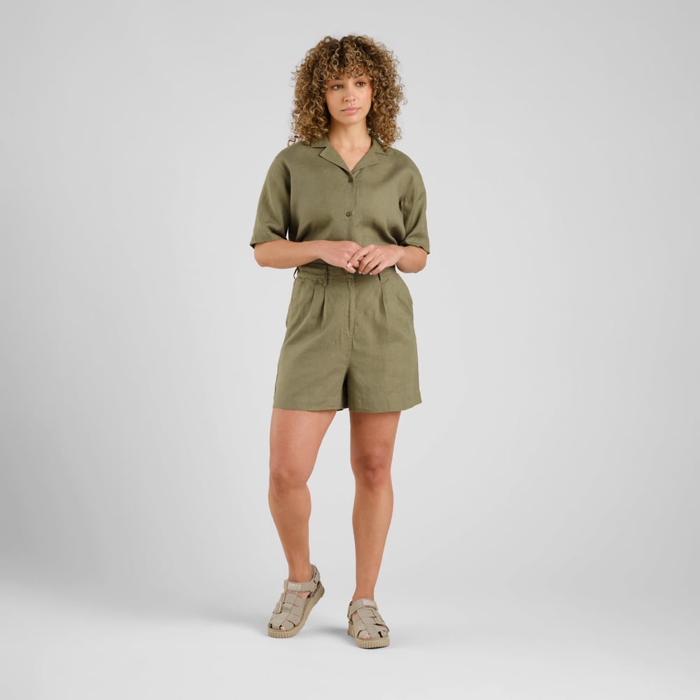 Shorts Djupvik Linen Leaf Green