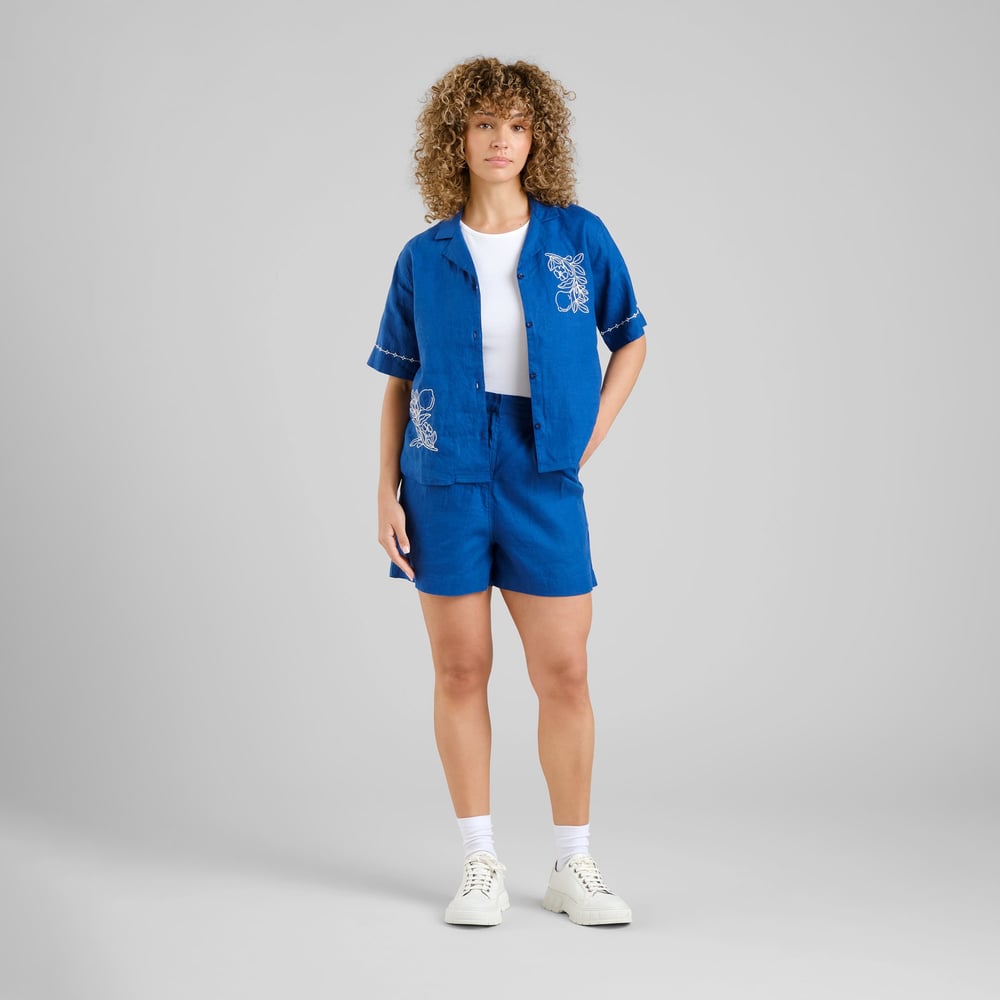 Shorts Djupvik Linen Limoges Blue