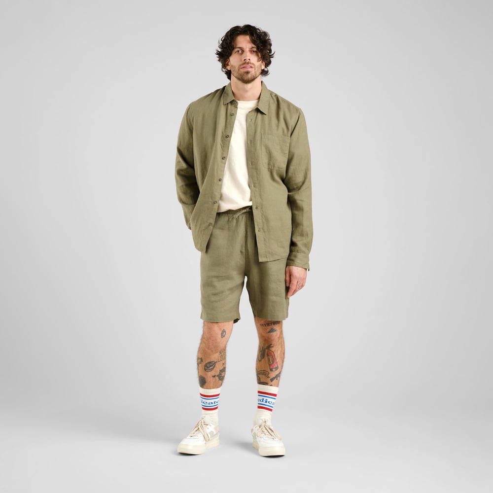 Shorts Vejle Linen Leaf Green
