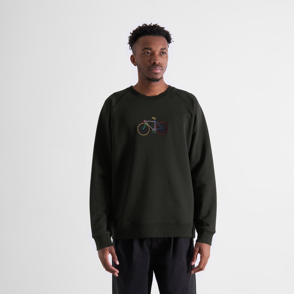 Sweatshirt Malmoe Paper Cut Bike Black