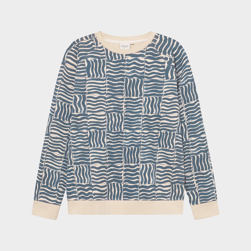 Sweatshirt Malmoe Wave Tiles Oat White