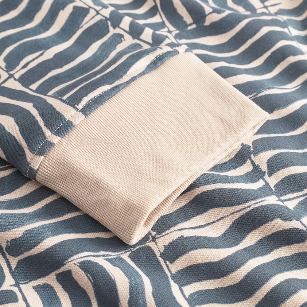 Sweatshirt Malmoe Wave Tiles Oat White