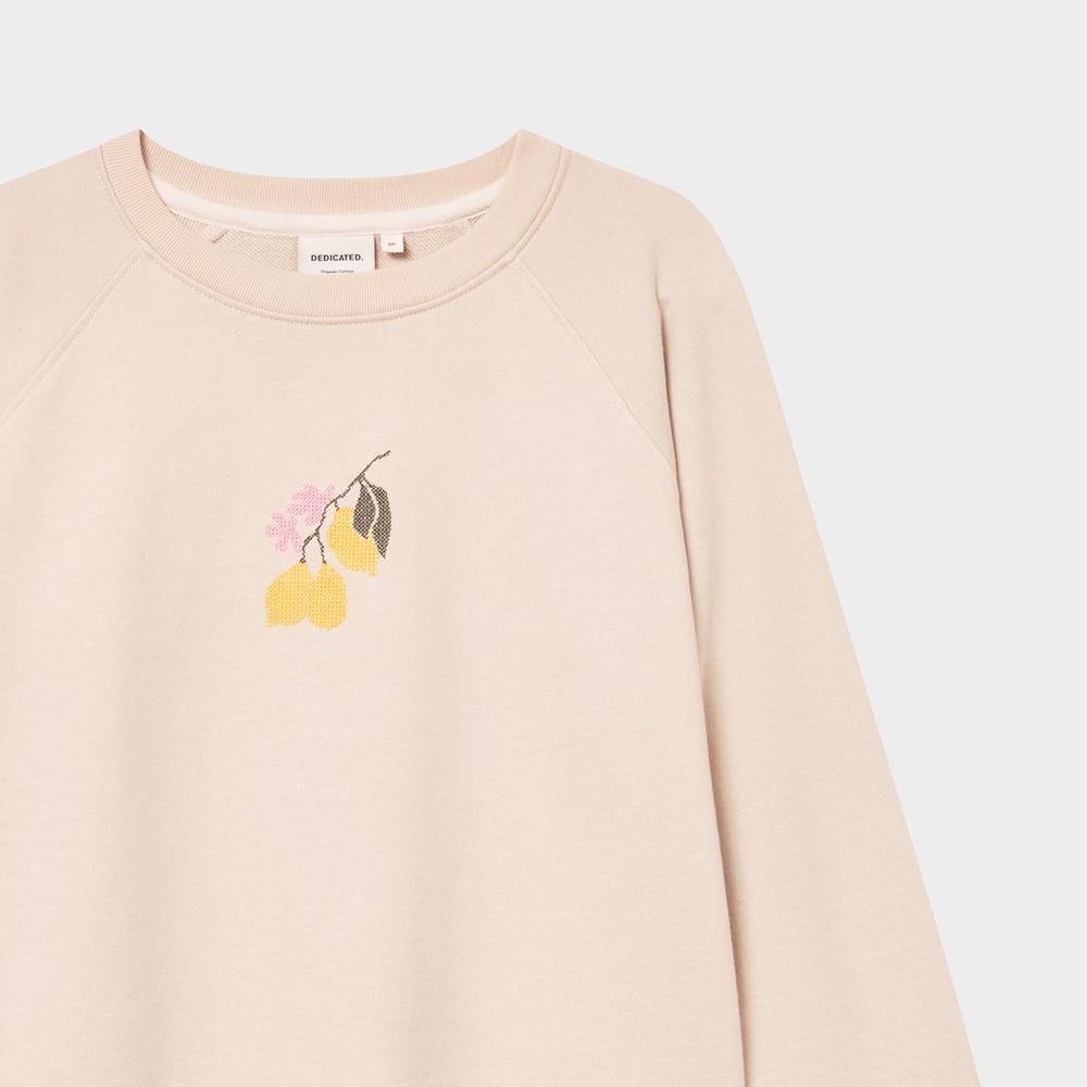 Sweatshirt Ystad Lemon Branch Oat White