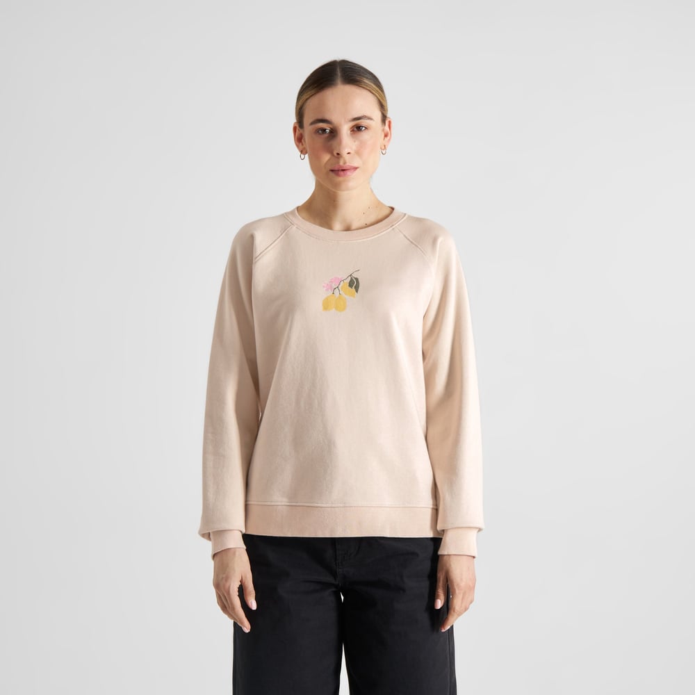 Sweatshirt Ystad Lemon Branch Oat White