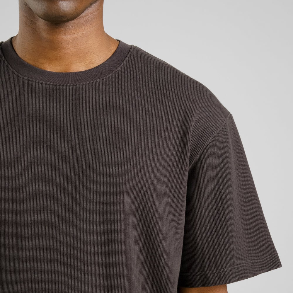 T-shirt Danviken Waffle Phantom Black
